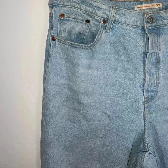 LEVIS RIBCAGE STRAIGHT ANKLE WOMEN'S JEANS SIZE 16W - Picture 14 of 16